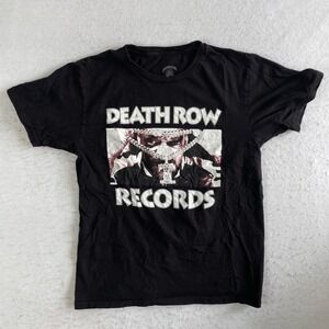 Death Row Records T-Shirt Mens Large Black Graphic Print Short Sleeve Cotton Tee
